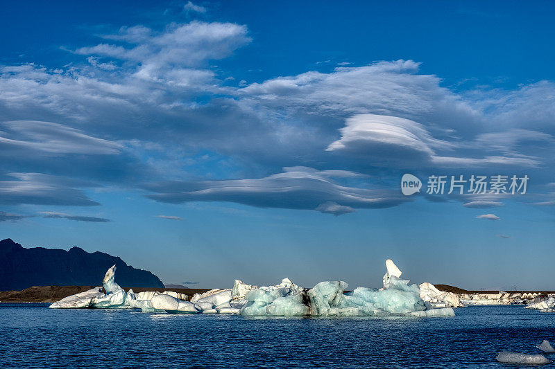 Jökulsárlón Glacial Lagoon on South Coast of Iceland